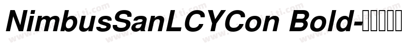 NimbusSanLCYCon Bold字体转换